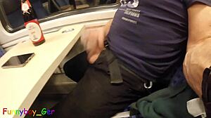 Third Cumshot Attempt on Moving Train Gets Interrupted
