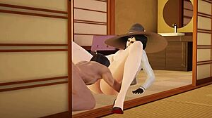 Lady Dimitrescu found you in this 3D hentai game?