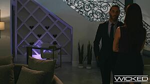 wow! lilly bell seduces office guy for rough hard fucking