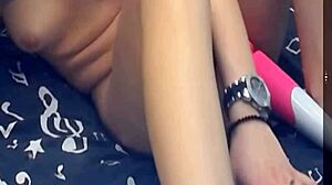 This girl is rocking two vibrating dildos on webcam.