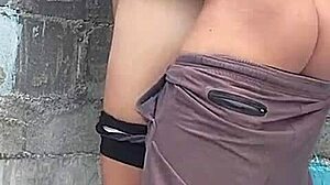 I pinned my brunette neighbor against the wall passionately