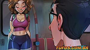 Hot girl without panties in dark subway enjoys life madly.