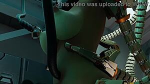 Lara's Experiment With Bondage Machine Gets Intense