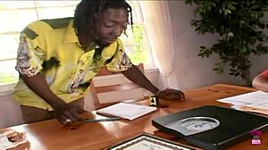 Boss fucks tight cunt in interview!