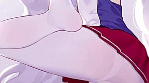 Azur lane character gives feet joi in pantyhose