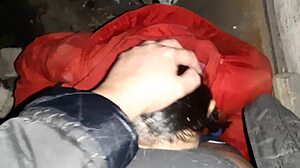 russian couple sneaks into abandoned spot for steamy sex with dirty talk