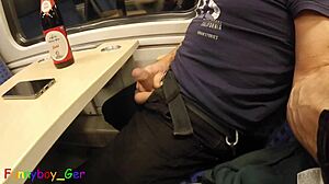 Third Cumshot Attempt on Moving Train Gets Interrupted