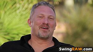 Couples dive into wild swinger orgy on reality show.