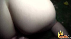 I gave public titty fuck and facial to hot milf with pierced nipples