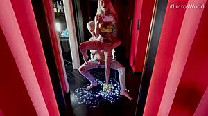 Why is Sasha Beart fingering and spitting on this big cock before anal?