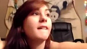 Blonde woman with big tits in casual everyday story