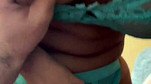 Blonde wife in lingerie rides and sucks husband's cock to explosion.