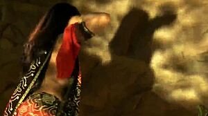 Erotic Indian Brunette Strips in True Seductive Dance