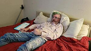 fully clothed big cock masturbation session with huge monster cock 😏