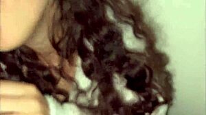 She Sucks in Doorway, Fucks at Home, Cums on Glasses