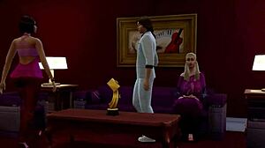 sims 4 lake house xxx parody unfolds with wild interracial shemale action by the water