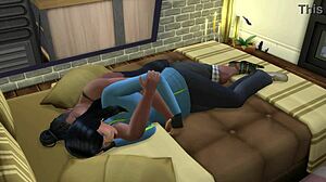 Intense Passion in Impregnating Horny Friend on Sims4
