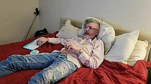 fully clothed big cock masturbation session with huge monster cock 😏