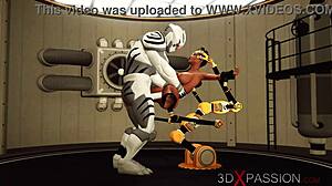 Ebony Beauty in Restraints Enjoys Intense Encounters