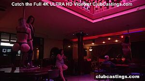 chubby cougar strips and fingers tight pussy after nightclub tease.