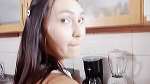 fooling around with my wild cousin in the kitchen late night