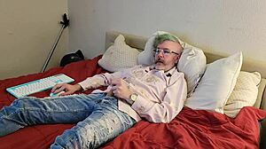 fully clothed big cock masturbation session with huge monster cock 😏