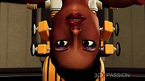 Ebony Beauty in Restraints Enjoys Intense Encounters