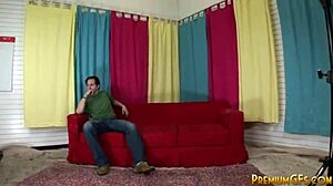 i'm sonya sage, busty brunette straddlin' and jerkin' for cumshot, oh yeah!