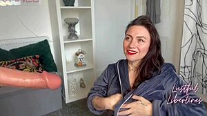 Stepmom, why are my balls so huge? Guide me with a good boy's joi