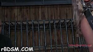 the caged cutie is bound and needs hard fucking castigation