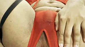 horny transvestite in suggestive outfit