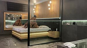 Amateur Sits On Big Black Cock With Her Big Pussy