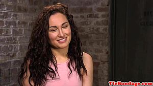 Sub tied to chair for whipping by maledom