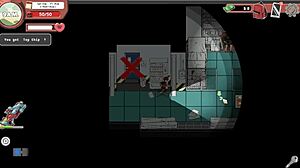 Nerdy girl in spooky milk life hentai game gives a sneaky public handjob in library.