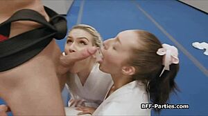 Horny Teen 18+S Engage In Foursome Fucking During Martial Arts Training