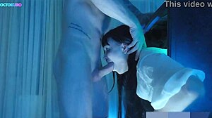 wet anime hentai cosplay with sadako's big ass stuck in tv, clothes ripped for rough play 😈