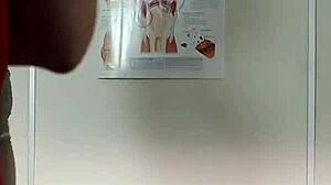 she gets a huge bukkake on her face and swallows every drop