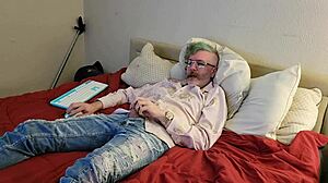 fully clothed big cock masturbation session with huge monster cock 😏