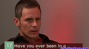 Rex Roddick passionately sucks with four muscular pals on sofa.