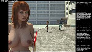 Big Apple Small 18+ Gesture in Episode 24 of 3D Cartoon Sex Comics.