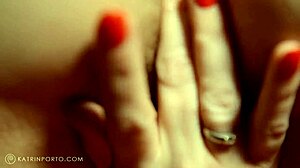 Katrin Porto toys her hairy curvy slit! 🔥