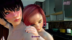 Η futa πείθει τον ντροπαλό τύπο για αναλ σεξ σε 3d animation ουπς