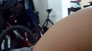 I'm riding this monster dildo all the way in POV