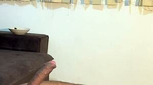 Does this muscular guy cum twice from 24cm cock pounding?