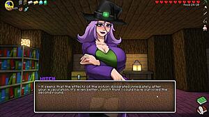 Witch Tests Potion To Grow Huge Cock In Hornycraft Parody.