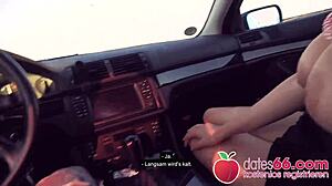 pov pickups with candy alexa at berlin airport outdoor