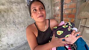 Excited to propose blowjob to neighbor while washing clothes.