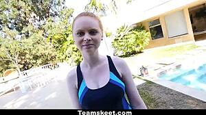 Pale Redhead Ruby Fucked Doggystyle