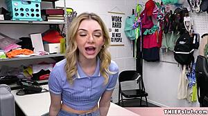 Cute Teen Demi Hawks Caught Shoplifting, Pussy Punished Hard