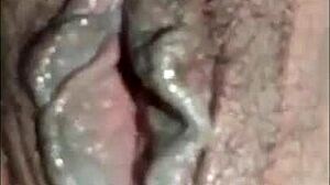 My wife, the hot prostitute, masturbates passionately in our home.